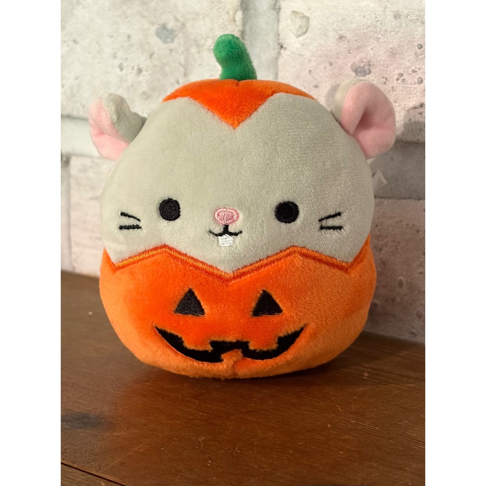 Squishmallows Halloween Milto the Mouse in a Pumpkin Plush Toy